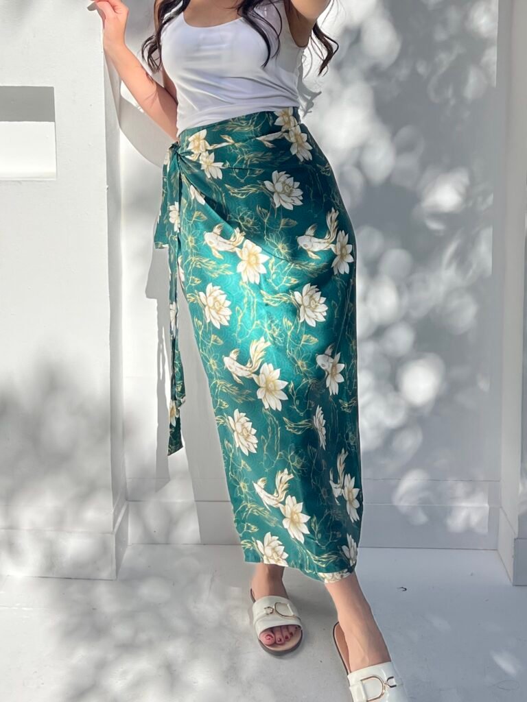 Flowery Wrap Skirt