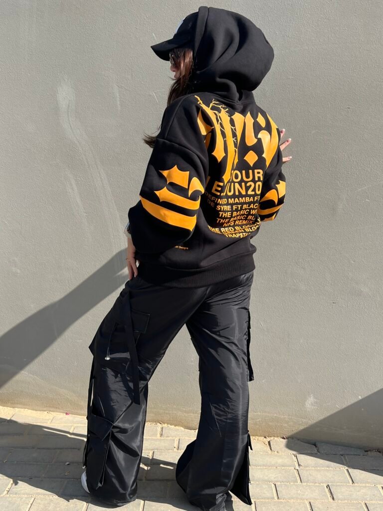 Latino Hoodie Black X Orange