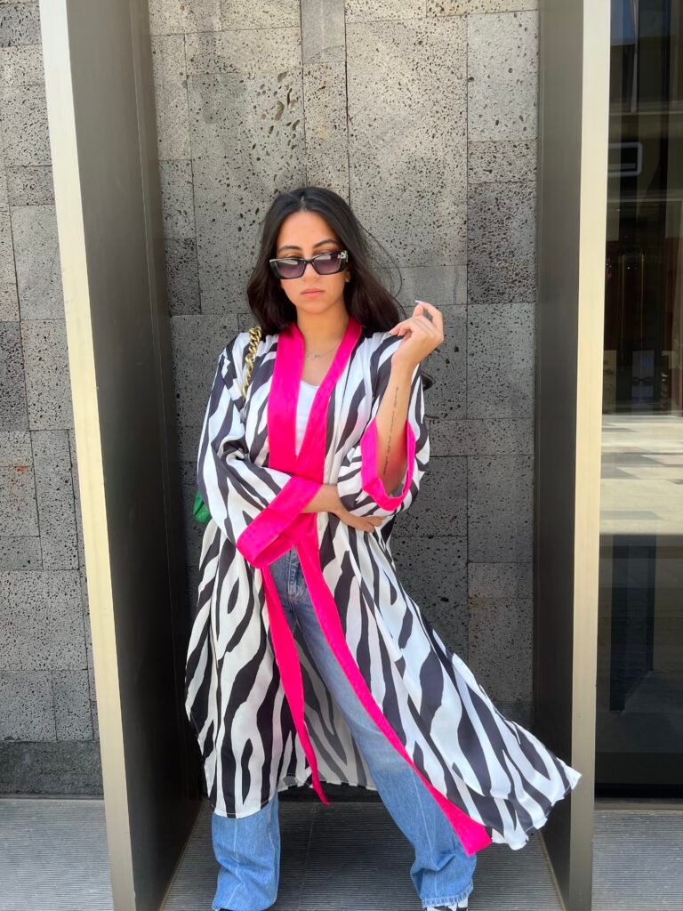 Orginal Zebra Kimono Pink