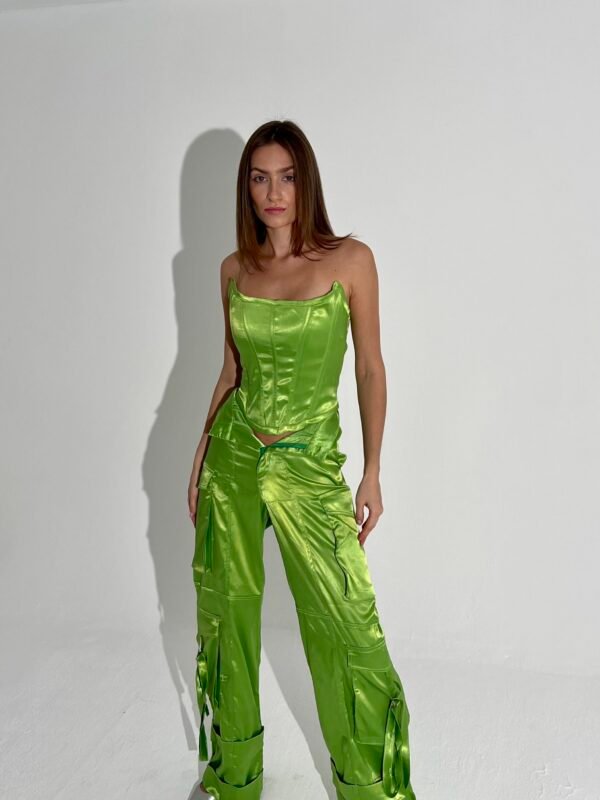 Silk Corset Green