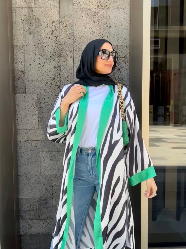 Orginal Zebra Kimono Green