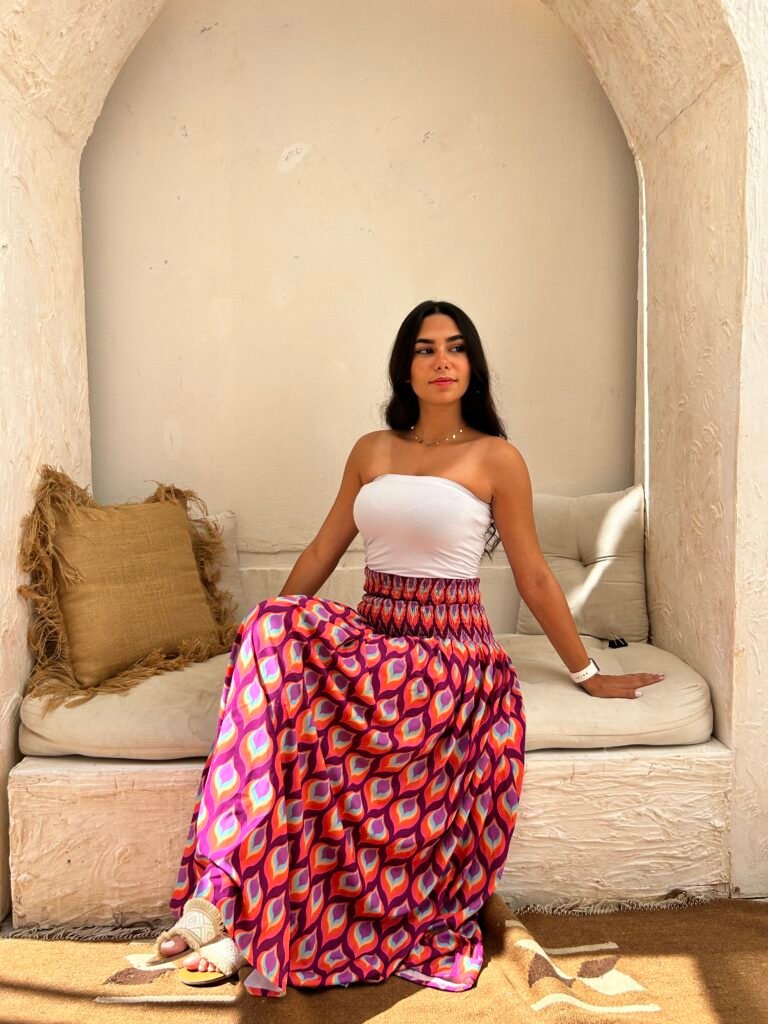 2 in 1 printed skirt