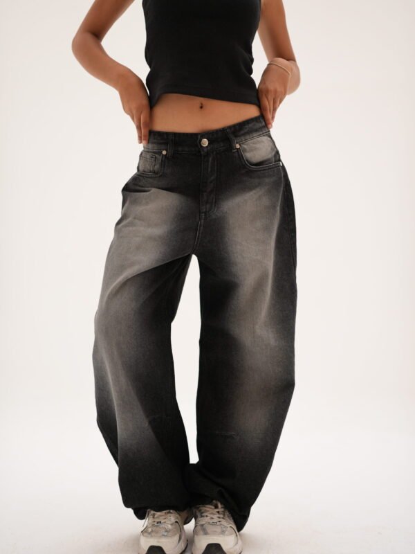 Black 90's washed denim