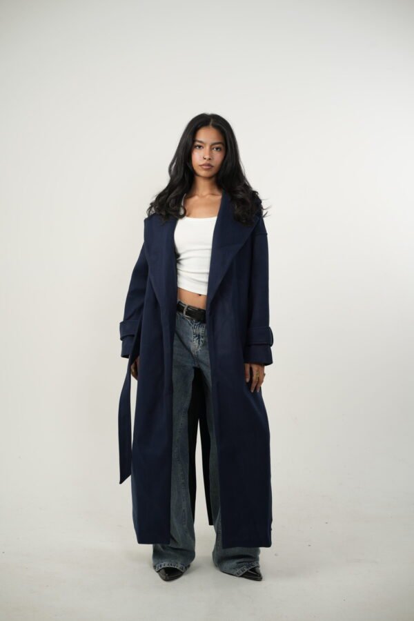 Black Maxi Coat X fur - Image 9