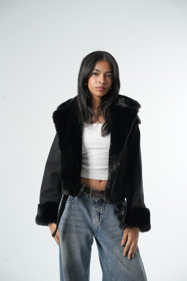 Black Fur Short Coat