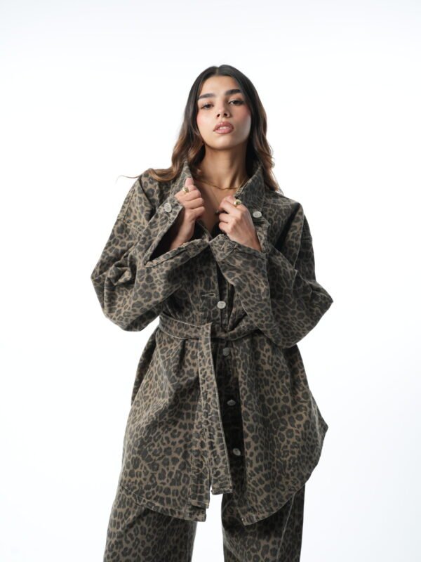 Leopard Denim shirt