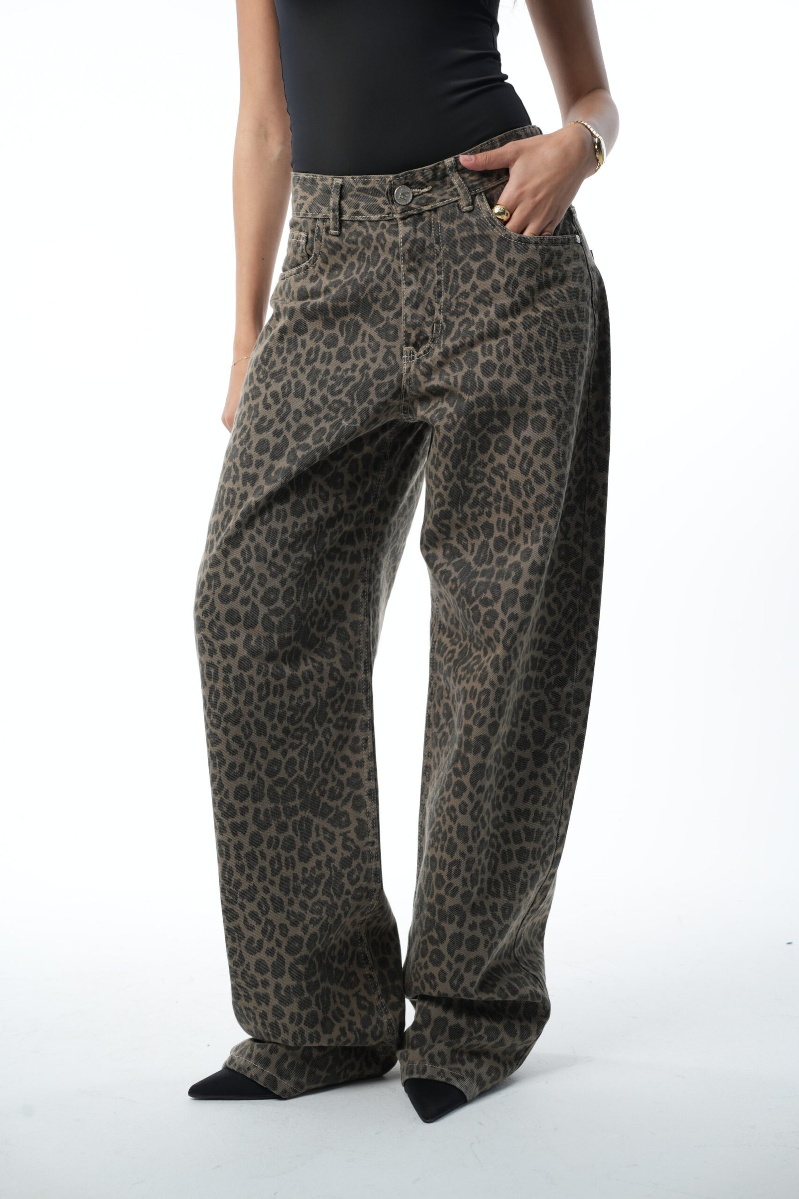 Leopard Denim pants