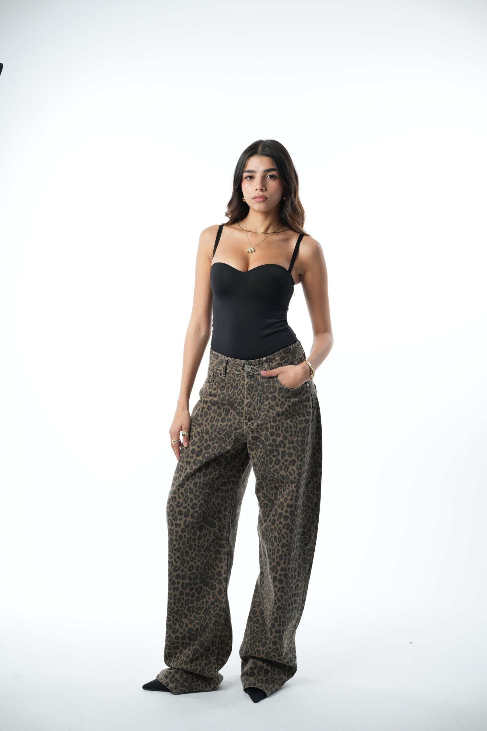 Leopard Denim pants - Image 4