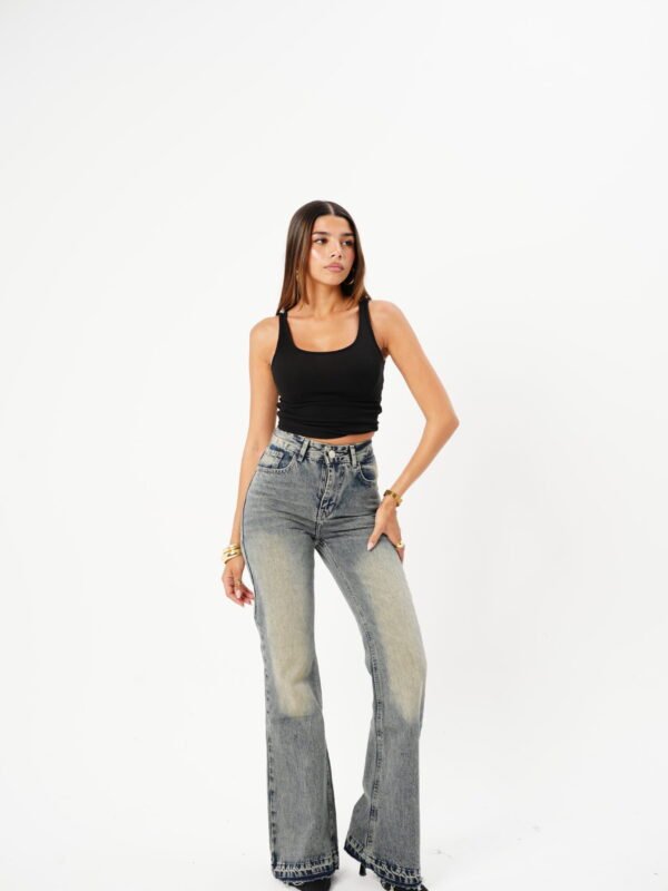 Dirty Straight Flare denim