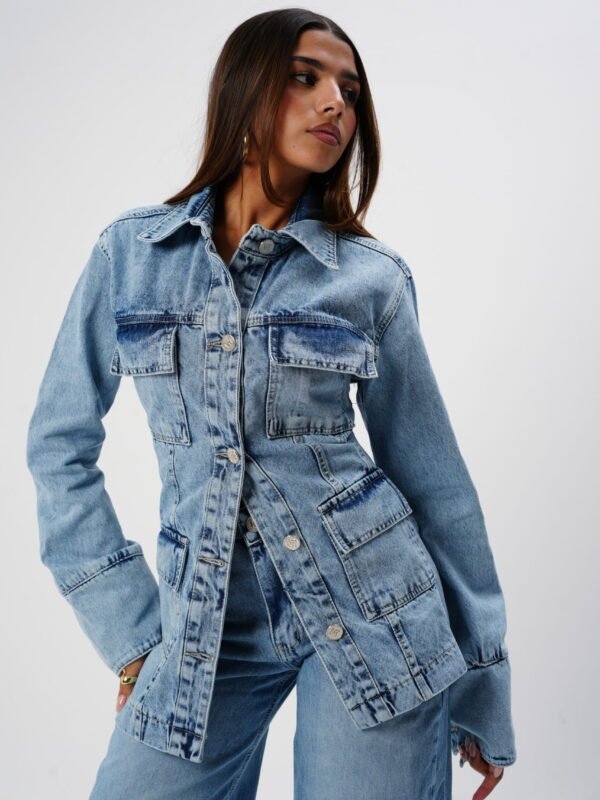 Basic Blue Fitted Jacket