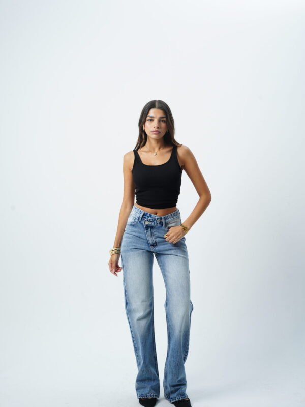 Crisscross Straight Denim