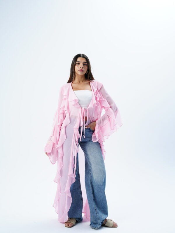 Ruffle Maxi kimono