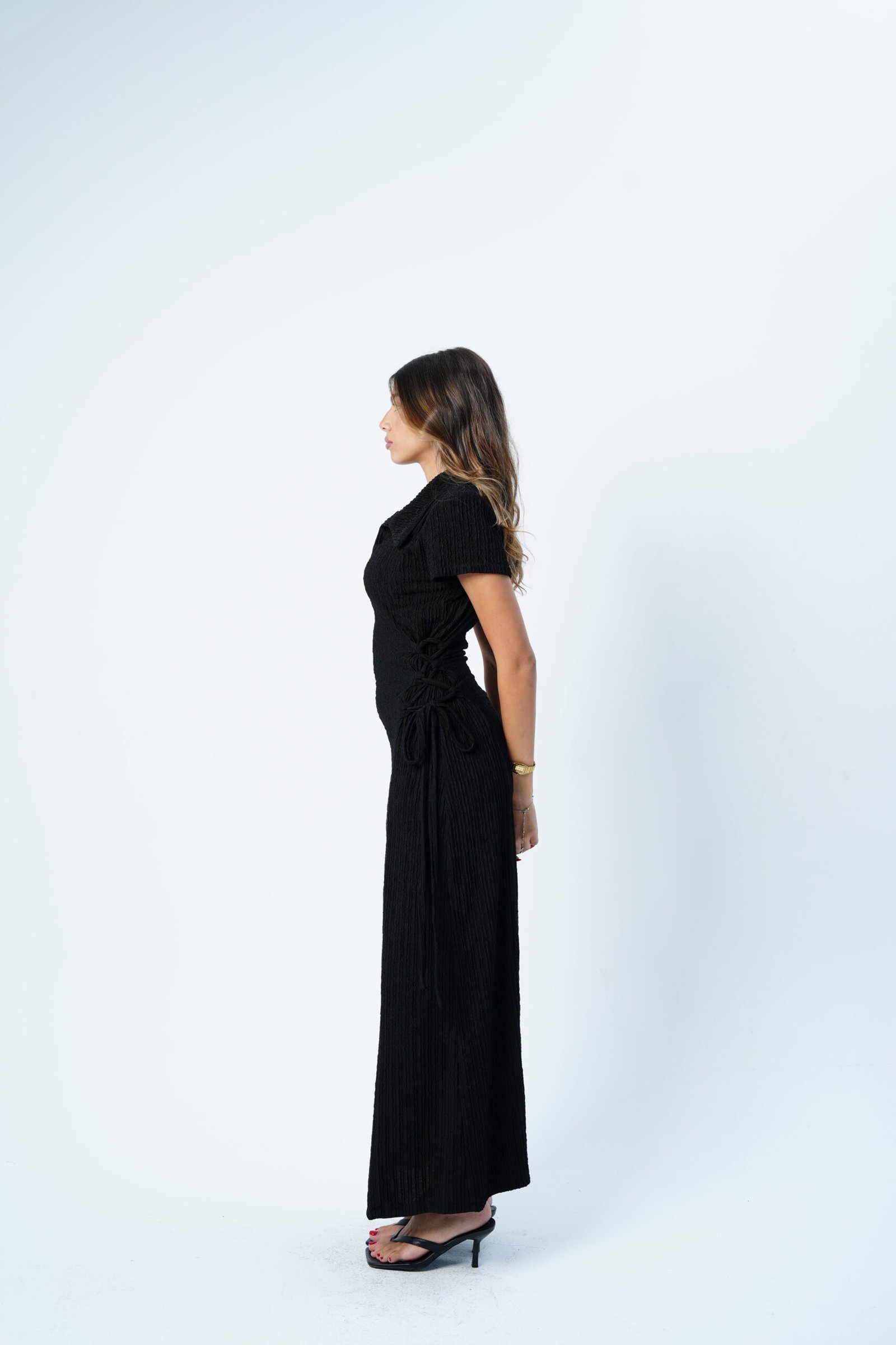 Side Corset Dress Half sleeves - Image 13