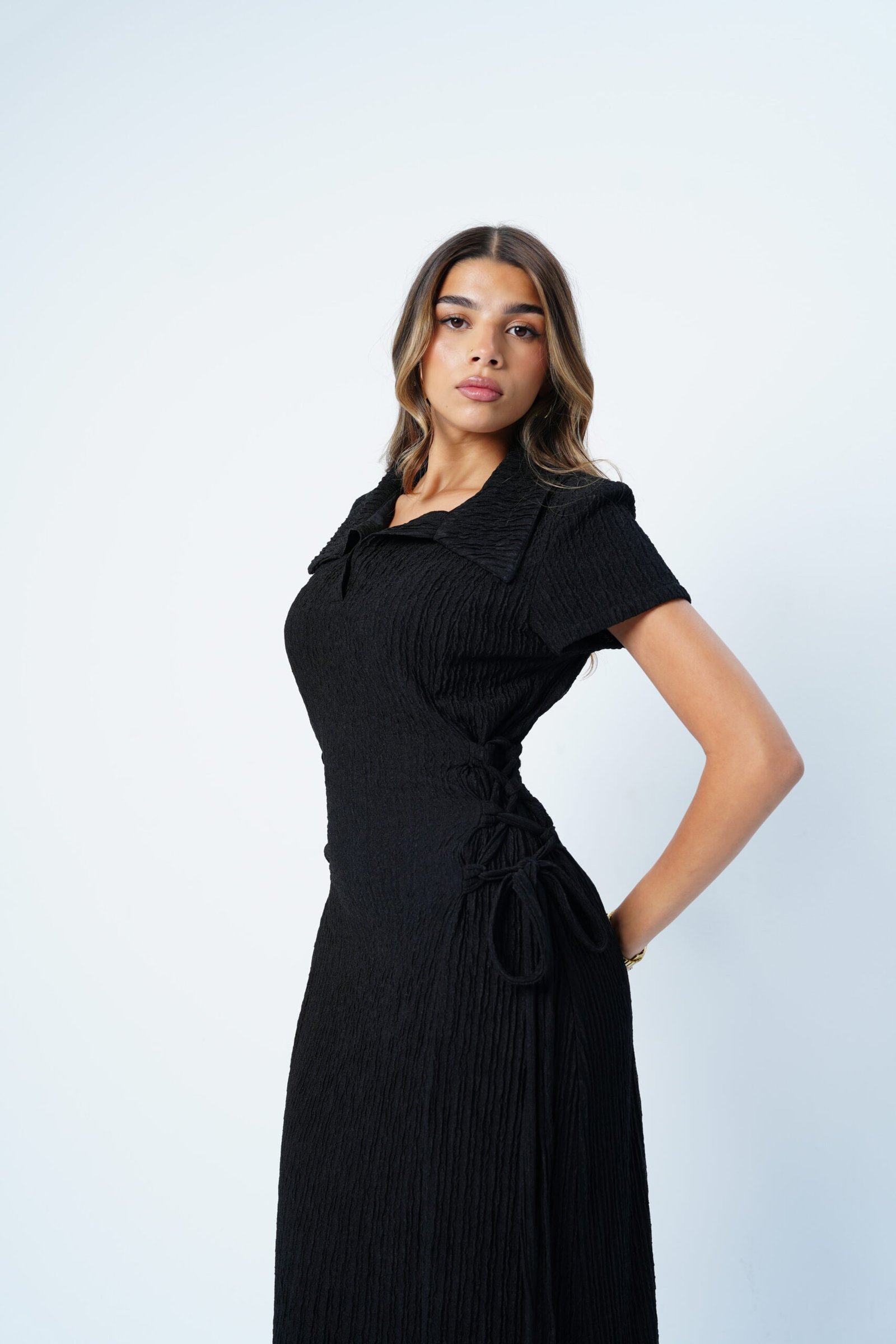 Side Corset Dress Half sleeves - Image 12