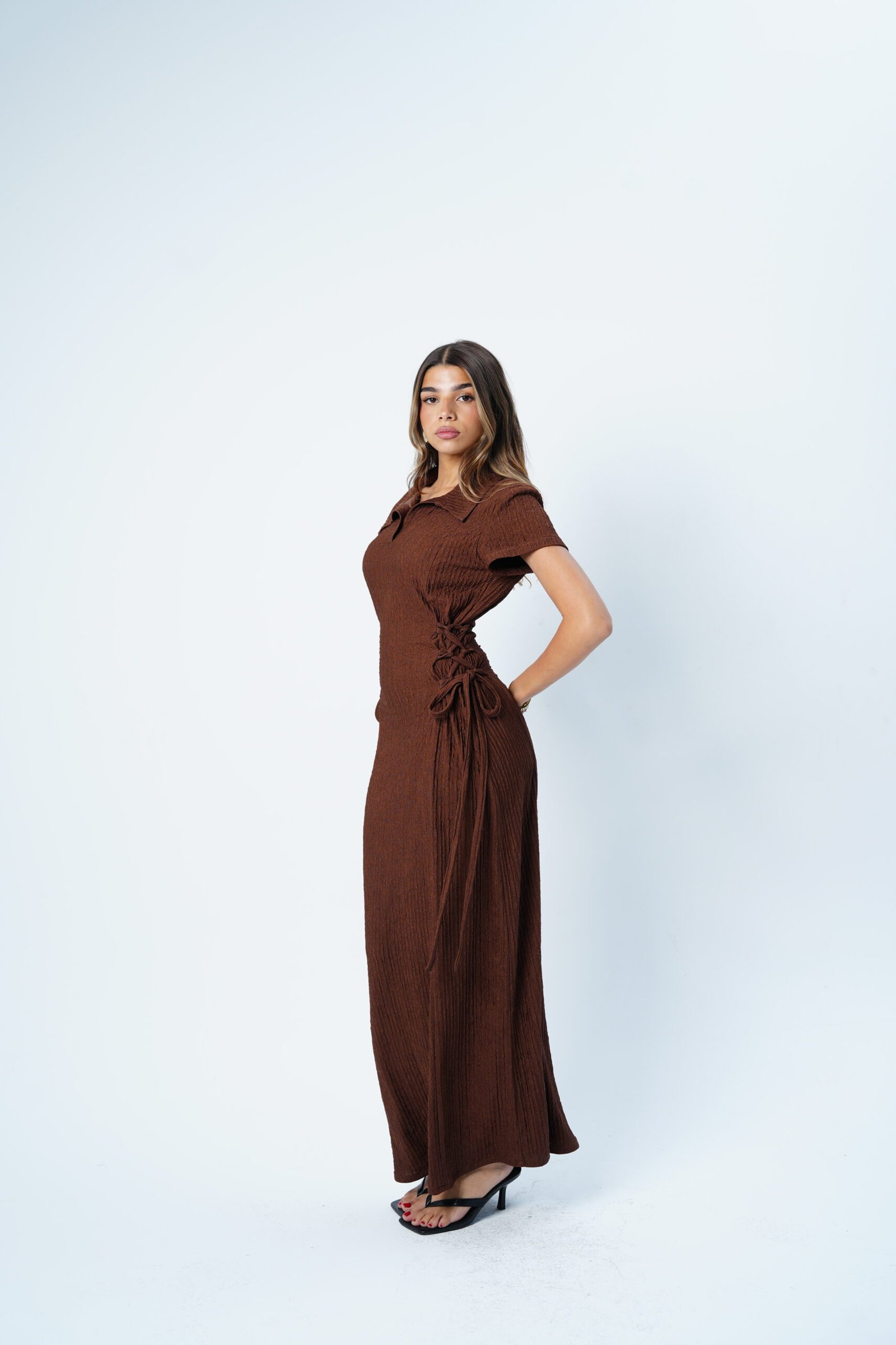 Side Corset Dress Half sleeves - Image 6