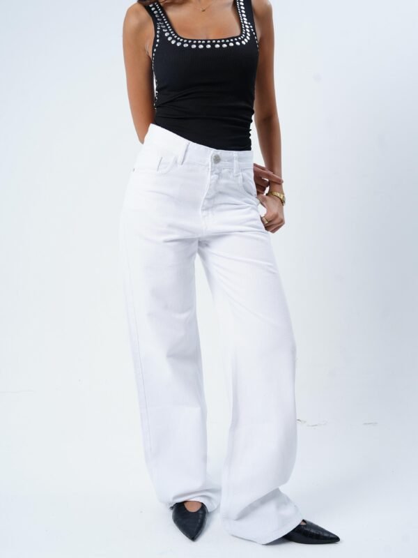 THE WHITE WIDE LEG DENIM